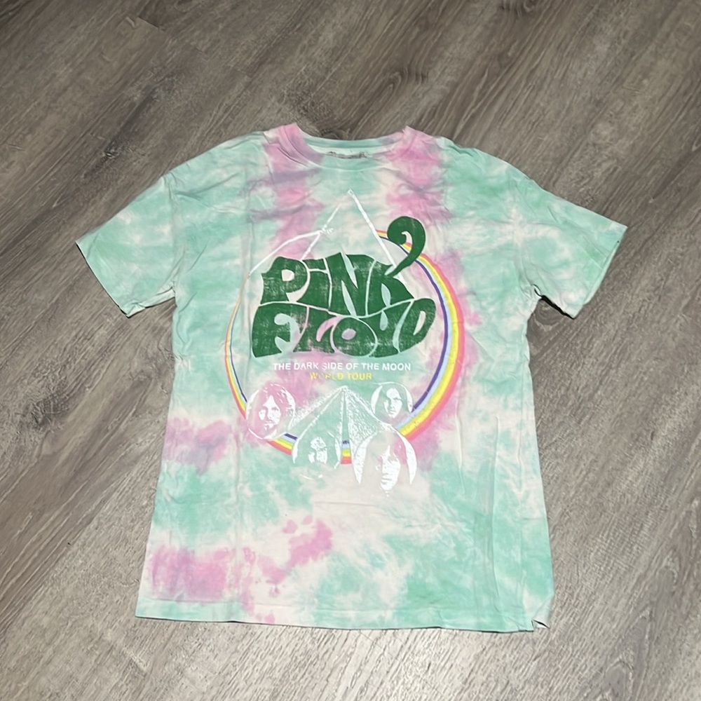 Pull& Bear Pink Floyd Tie-Dye T Shirt - Picture 2 of 13